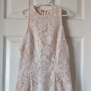 by the way. Beige Lace Dress